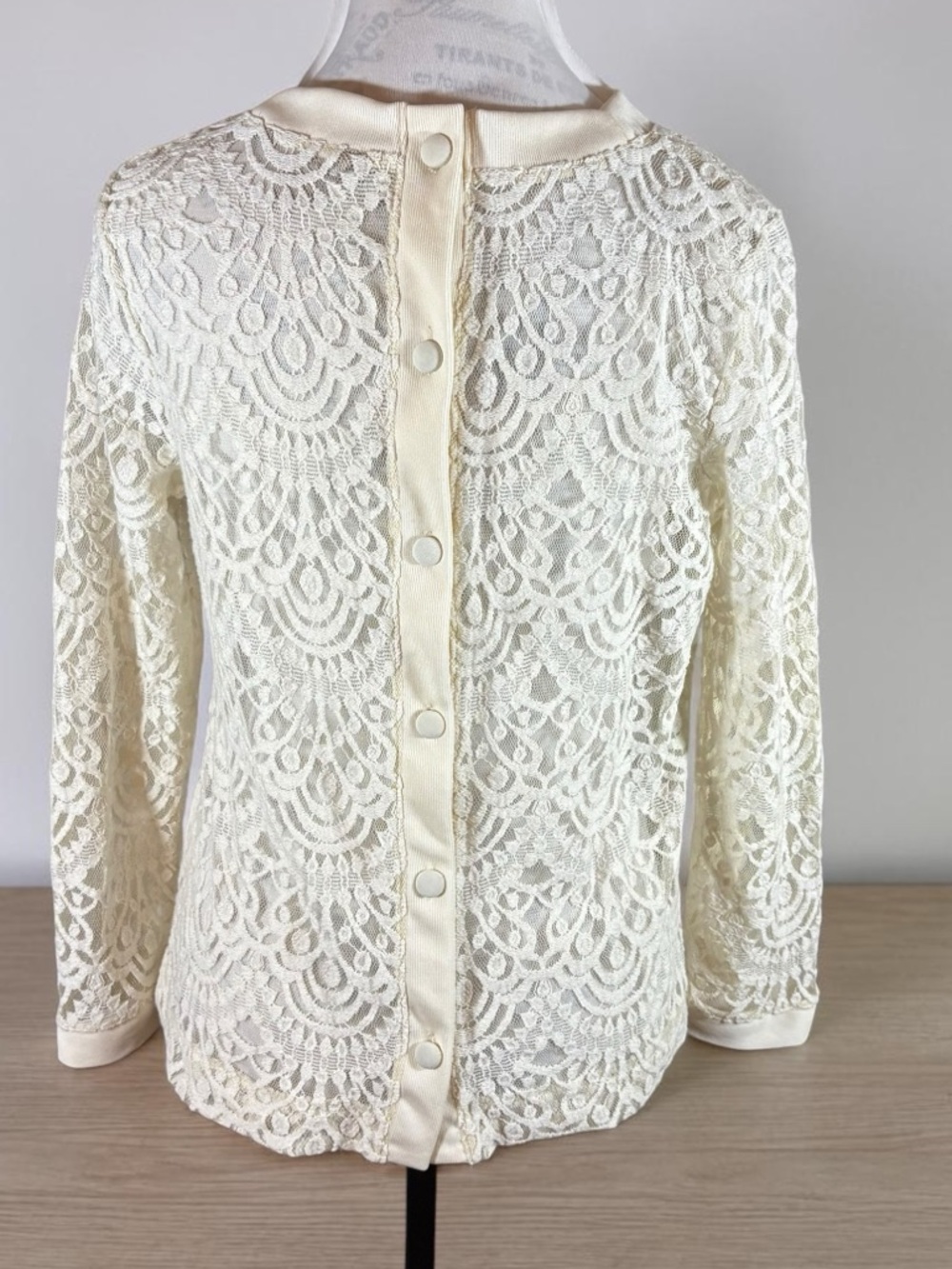 Banana Republic Ivory Crochet Lace Long Sleeve Top - Picture 7 of 13